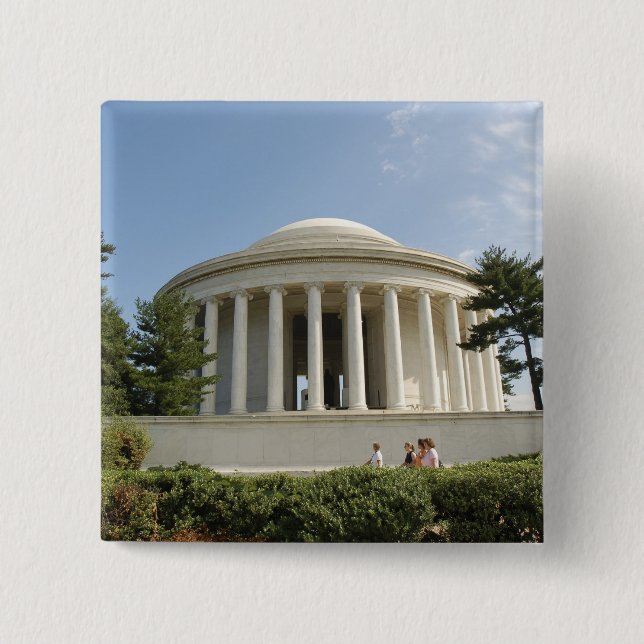 Washington, DC. Thomas Jefferson Memorial 2 Inch Square Button (Front)