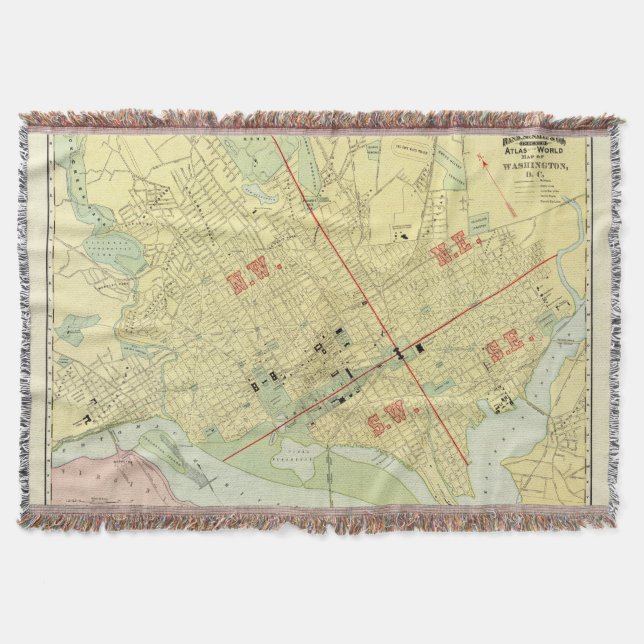 Washington, DC Throw Blanket (Front)