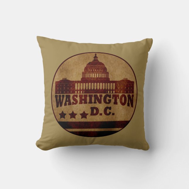 washington dc throw pillow (Front)