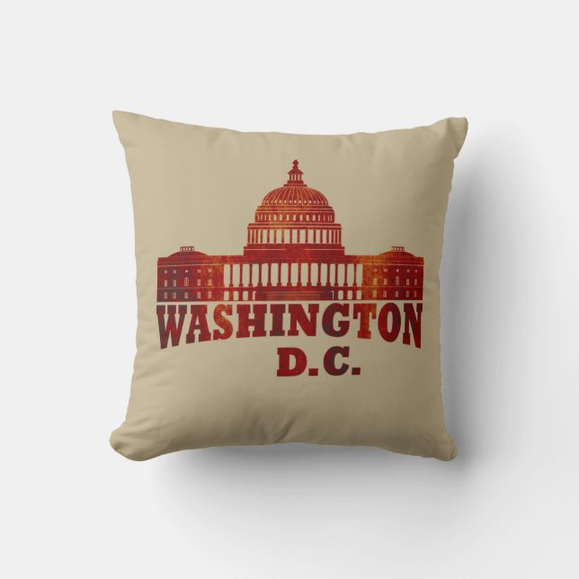 washington dc throw pillow (Front)