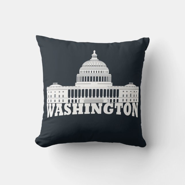 washington dc throw pillow (Front)