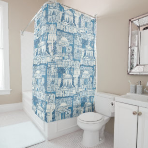 Washington DC toile blue