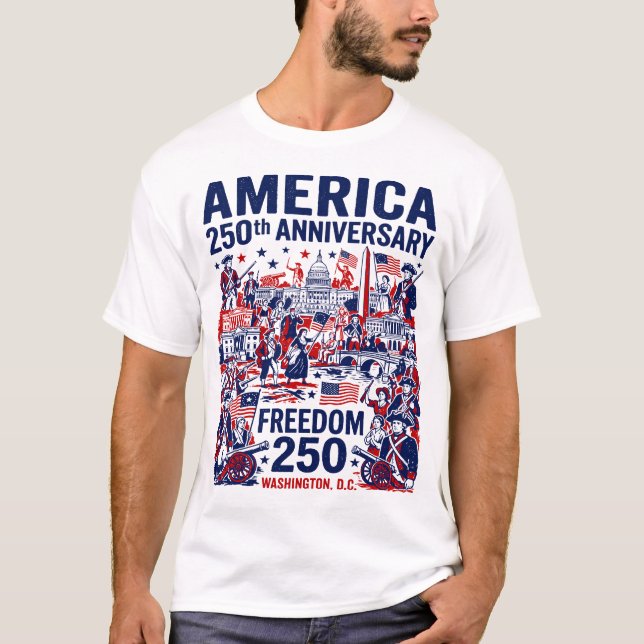 Washington DC Two Hundred Fiftieth Anniversary T-Shirt (Front)