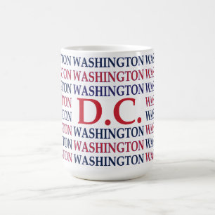 Washington DC Typography Coffee Mug
