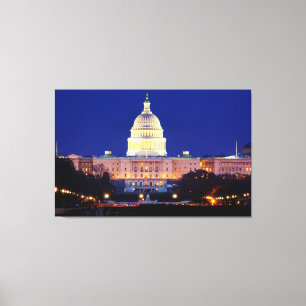 Washington DC United States Capitol at Dusk Canvas Print