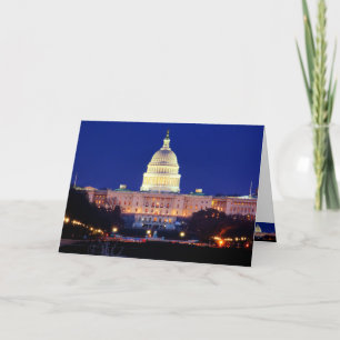 Washington DC United States Capitol at Dusk Card