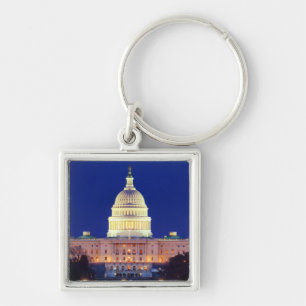 Washington DC United States Capitol at Dusk Keychain
