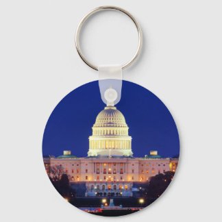 Washington DC United States Capitol at Dusk Keychain