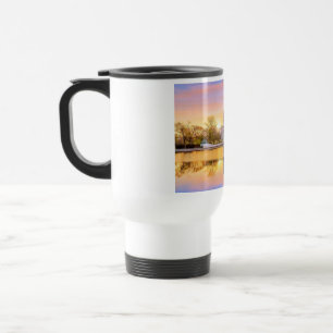 Washington DC US Capitol Building Sunset Reflectio Travel Mug