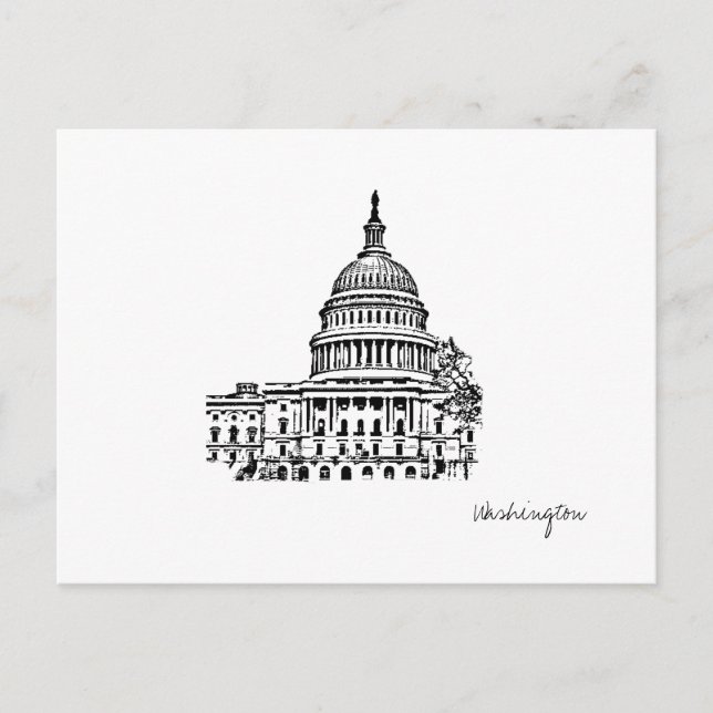 Washington DC USA Capitol Postcard (Front)