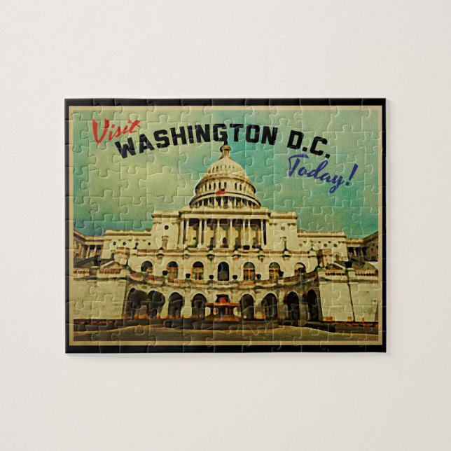 Washington DC Vintage Jigsaw Puzzle (Horizontal)