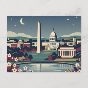 Washington DC Vintage Retro Travel Postcard