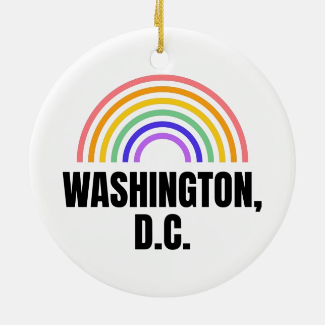 Washington dc  - Washington postcards - Washington Ceramic Ornament (Back)