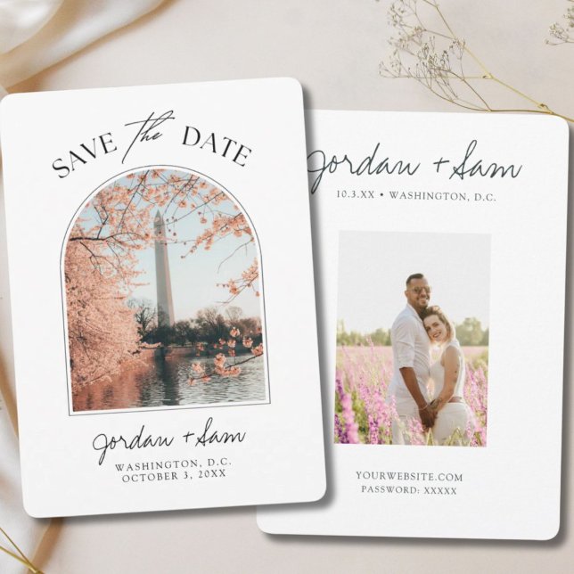 Washington DC Wedding Cherry Blossom Save the Date Invitation (Washington DC Wedding Cherry Blossom Save the Date Invitation
)