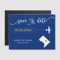 Washington DC Wedding Save the Date Card, Map