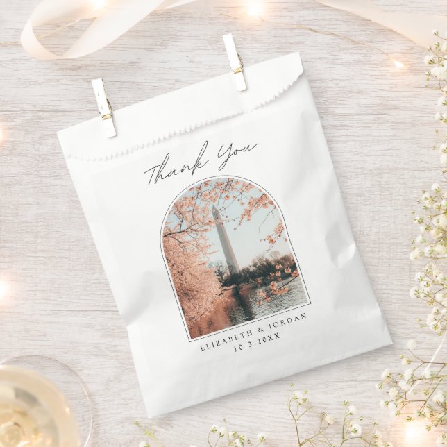 Washington DC Wedding Thank You Photo Favour Bag (Clipped)