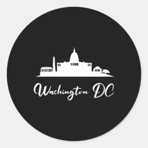 Washington Dc White House Classic Round Sticker