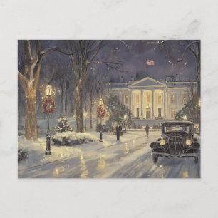 Washington DC White House Vintage Retro card