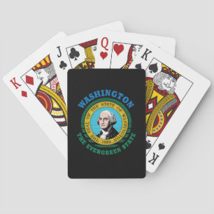 WASHINGTON EVERGREEN STATE FLAG PLAYING CARDS