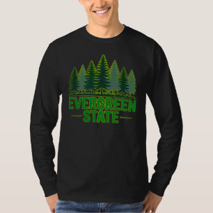 Washington Evergreen State Forest Nature Aesthetic T-Shirt