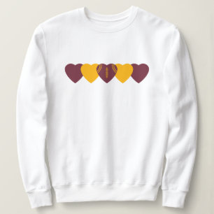 Washington Fan Heart Football Sweatshirt