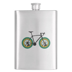 Washington Flag Cycling Hip Flask