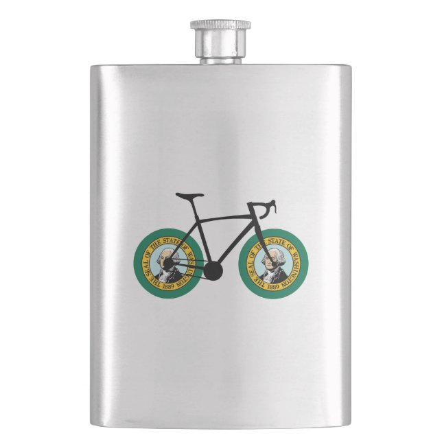 Washington Flag Cycling Hip Flask (Front)