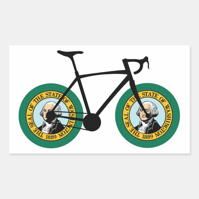 Washington Flag Cycling Sticker (Front)