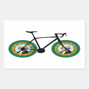 Washington Flag Cycling Sticker