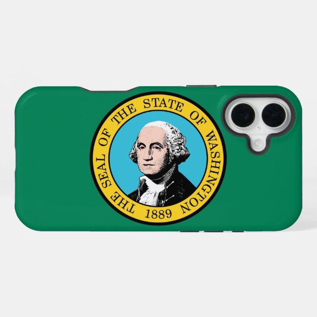 Washington flag iPhone case (Back Horizontal)