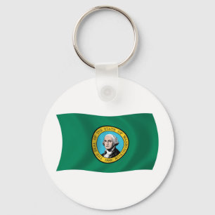 Washington Flag Keychain
