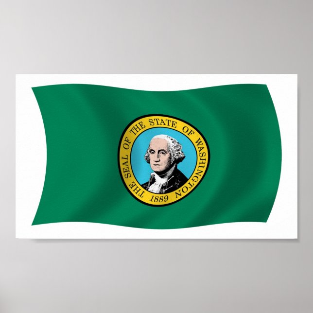 Washington Flag Poster Print (Front)