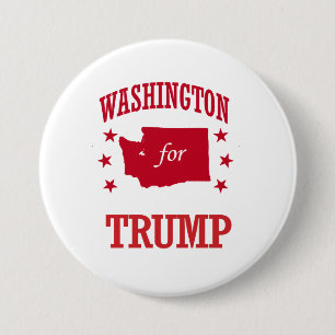 WASHINGTON FOR DONALD TRUMP 3 INCH ROUND BUTTON