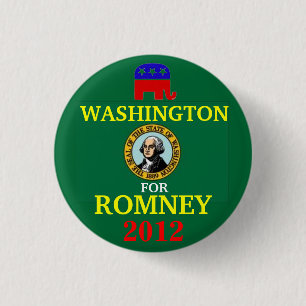 Washington for Romney 2012 1 Inch Round Button