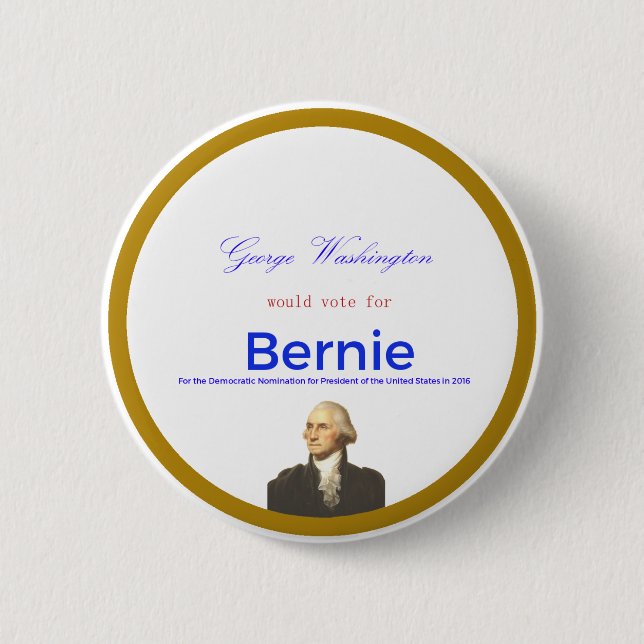 Washington for Sanders 2 Inch Round Button (Front)