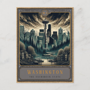 Washington Gothic Art Postcard