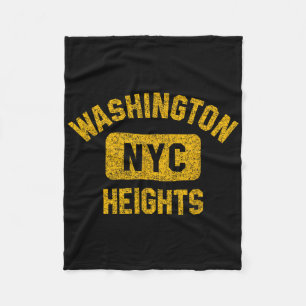 Washington Heights Nyc Gym Style Distressed Amber Fleece Blanket