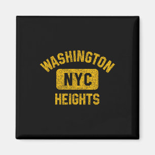 Washington Heights Nyc Gym Style Distressed Amber Magnet