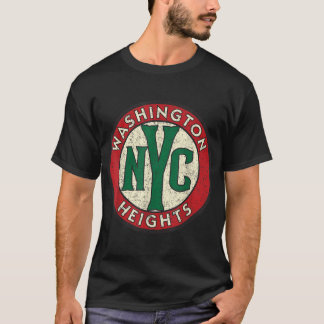 Washington Heights Vintage Road Sign Distressed Pr T-Shirt