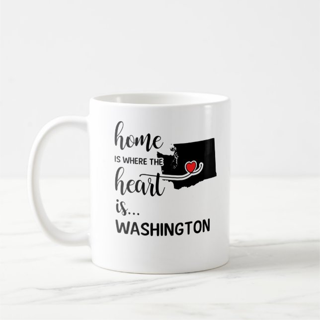Washington home is where the heart is coffee mug (Left)