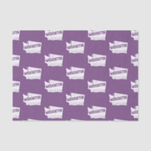 Washington Home Vintage Map Silhouette in White