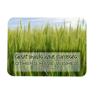 Washington Irving Inspirational Quote "Minds" Flex Magnet