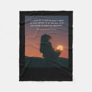Washington Irving Quote I Profess Not To Know How Fleece Blanket