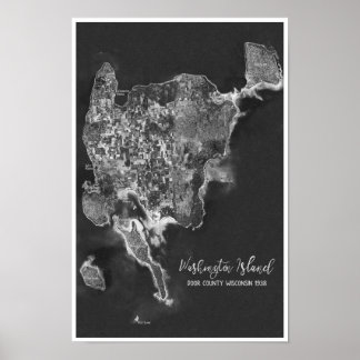 Washington Island Door County WI 1938 Aerial Photo Poster