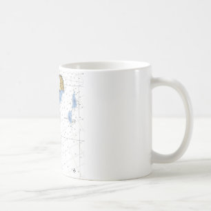 Washington Island, WI Nautical Chart Coffee Mug