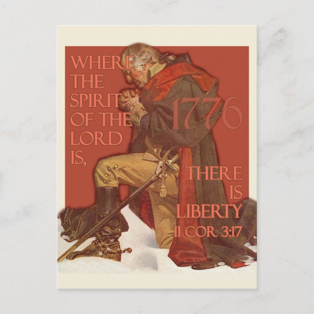 Washington- Liberty and the Spirit of the Lord Postcard (Front)