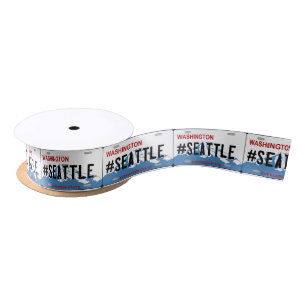 Washington license Seattle ribbon Satin Ribbon