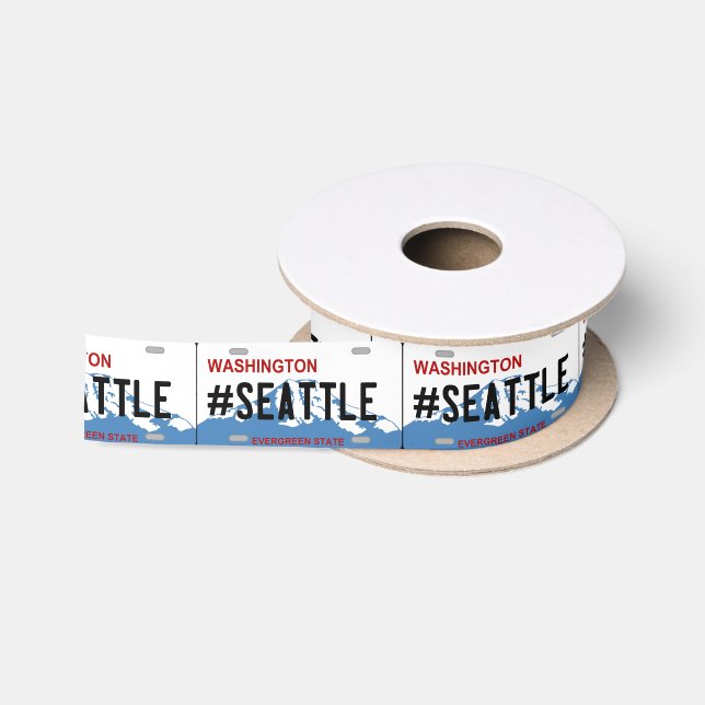 Washington license Seattle ribbon Satin Ribbon (Spool)
