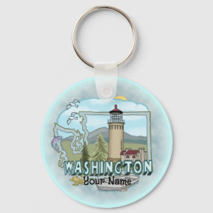 Washington Lighthouse  Keychain