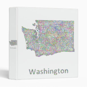 Washington map binder